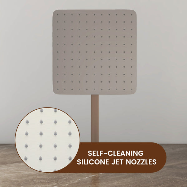 Single-Handle 1-Spray Pattern 10 in. with 1.8 GPM Wall Mount Square Shower Faucet in Brushed Nickel/Chrome/Matte Black (Valve Included)