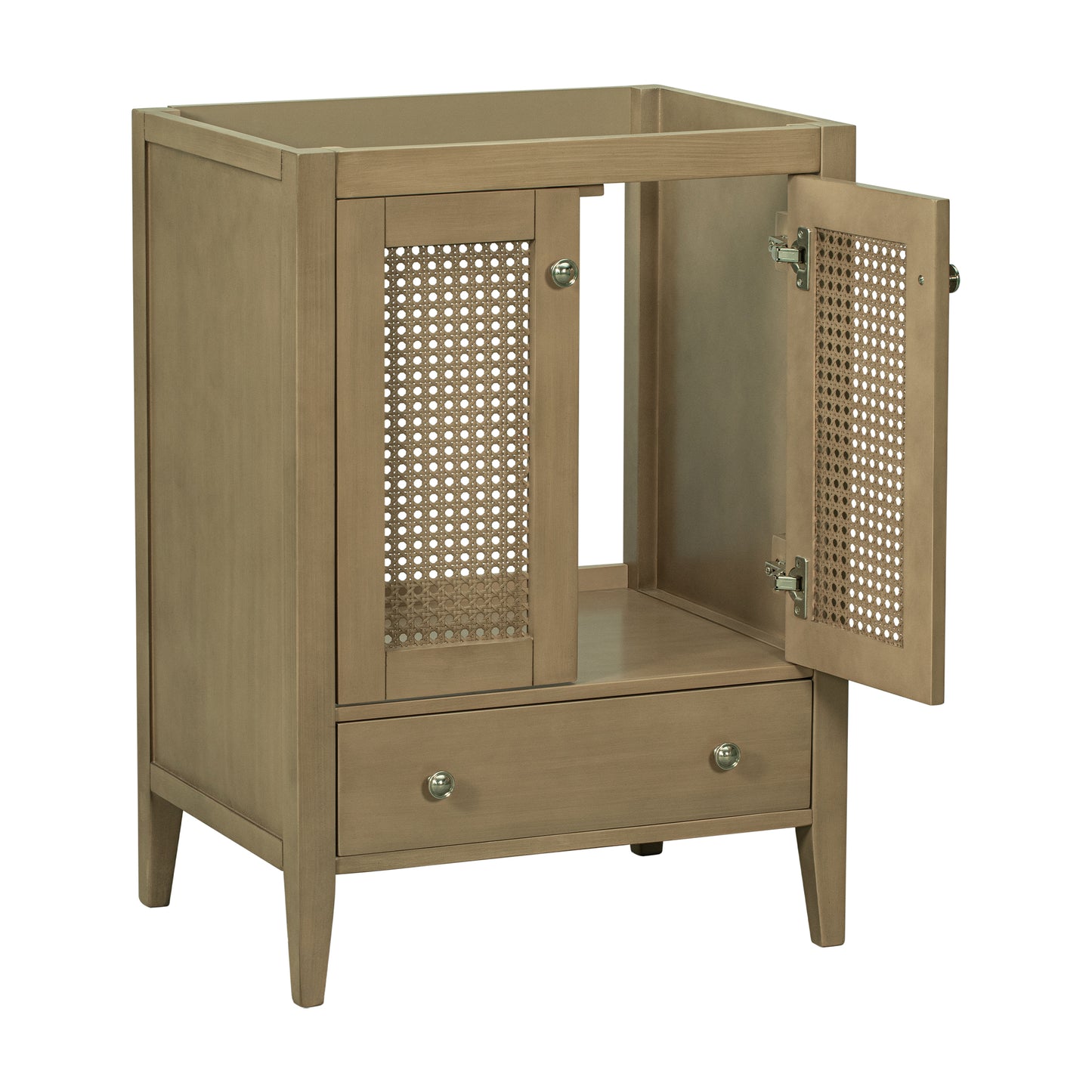 23.60 in. W x 17.70 in. D x 33.03 in. H Bath Vanity Cabinet without Top in Natural Unassembled