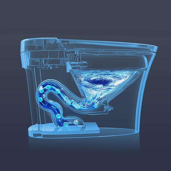 Heated Seat Smart Toilet without Bidet, Upmarket Compact Dual Flush Toilet 1/1.28 GPF, Tank less toilet with Adjustable Temp Heated Seat, Foot sensor Flush, White Night Light, Knob Control,Auto Flush