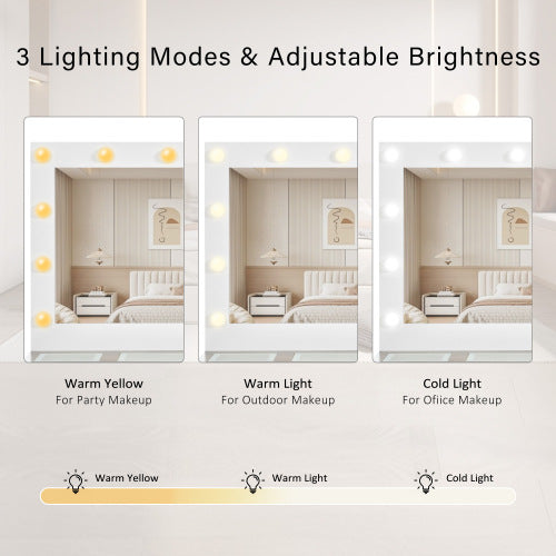 Dimakai 43.3-in White Makeup Vanity