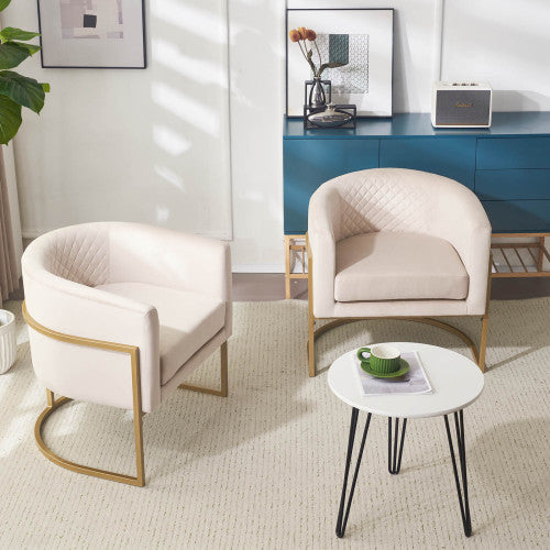 Dimakai Modern Black Velvet Accent Chair