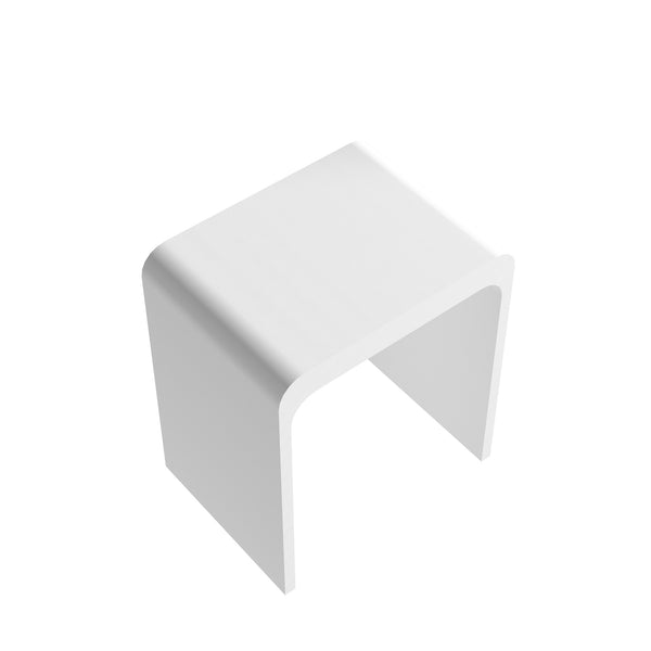 Solid Surface Bathroom Shower Stool with 1.77" Thickened Seat