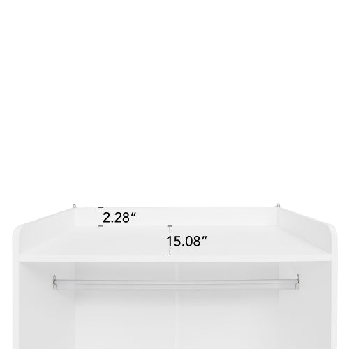 Wardrobe with 3 Drawers High Wardrobe Armoire With Rattan