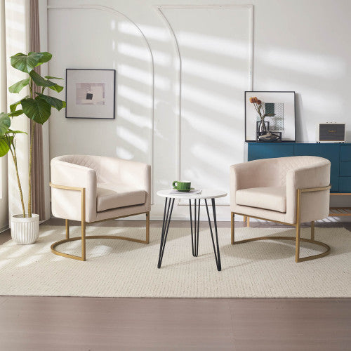 Dimakai Modern Black Velvet Accent Chair