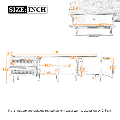 Dimakai Modern Contemporary Brown TV stand