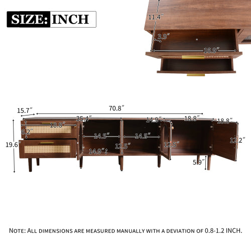 Dimakai Modern Contemporary Brown TV stand