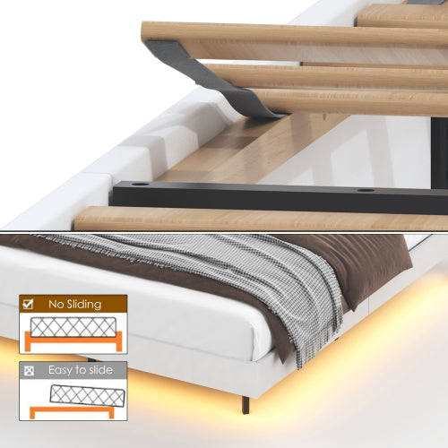Dimakai Beige King Metal Bed frame Bed