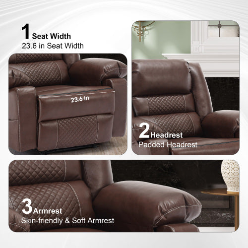 Dimakai Black Faux leather Upholstered Powered Reclining Massage chair with Lift Assistance