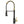 Stainless Steel Single Handle Pull Down Sprayer Kitchen Faucet with Water Supply Hoses in Matte Black with Brushed Gold