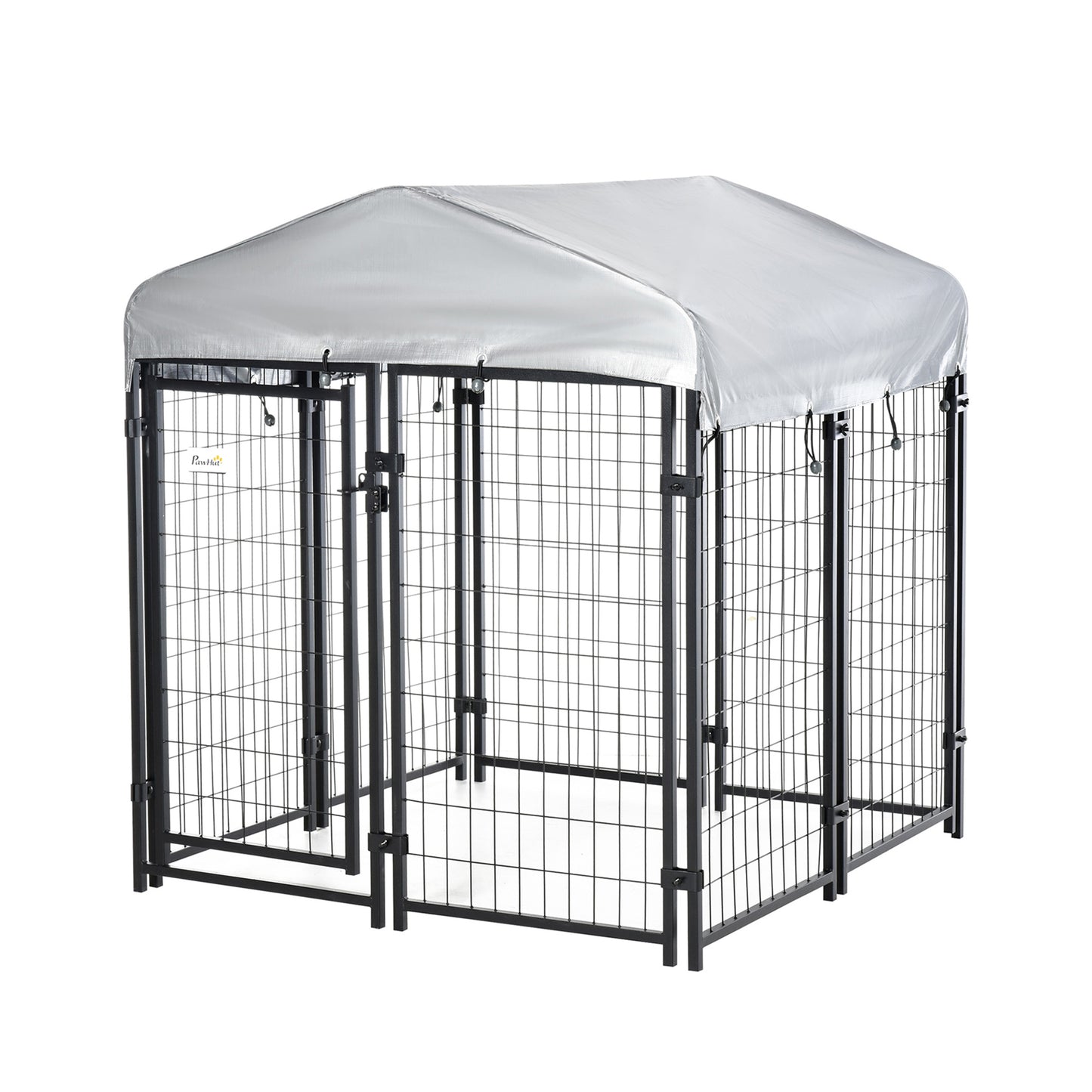 4' x 4' x 4.5' Dog Playpen Outdoor, Dog Kennel Dog Exercise Pen with Lockable Door, Water-resistant Canopy, for Small and Medium Dogs