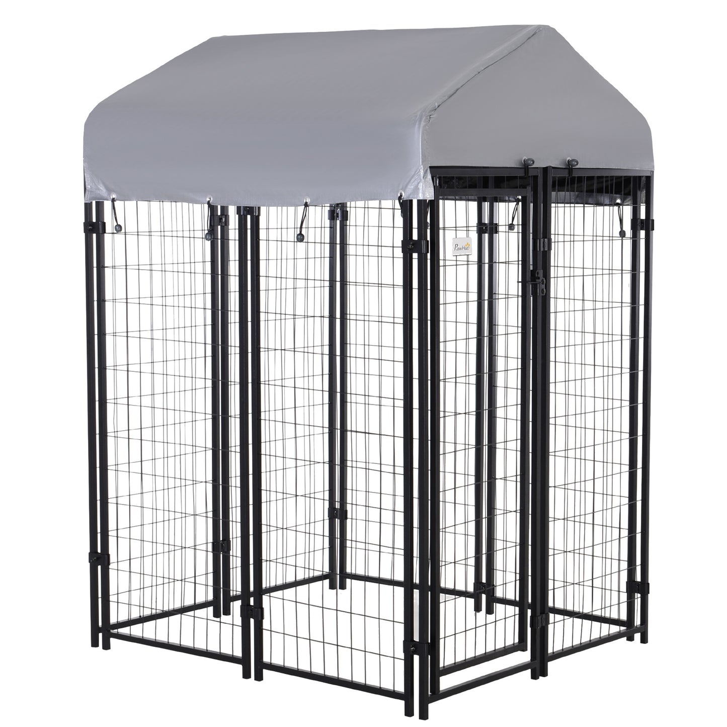 4' x 4' x 6' Dog Playpen Outdoor, Dog Kennel Dog Exercise Pen with Lockable Door, Water-resistant Canopy, for Small and Medium Dogs