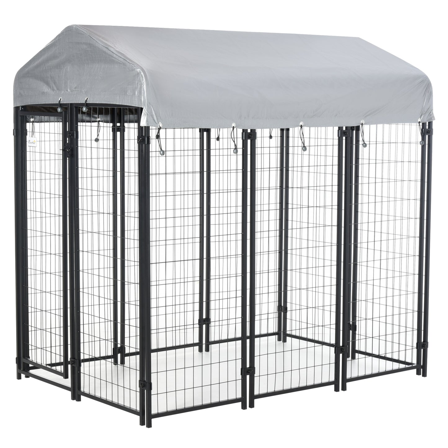 6' x 4' x 6' Dog Playpen Outdoor, Dog Kennel Dog Exercise Pen with Lockable Door, Water-resistant Canopy, for Medium and Large Dogs