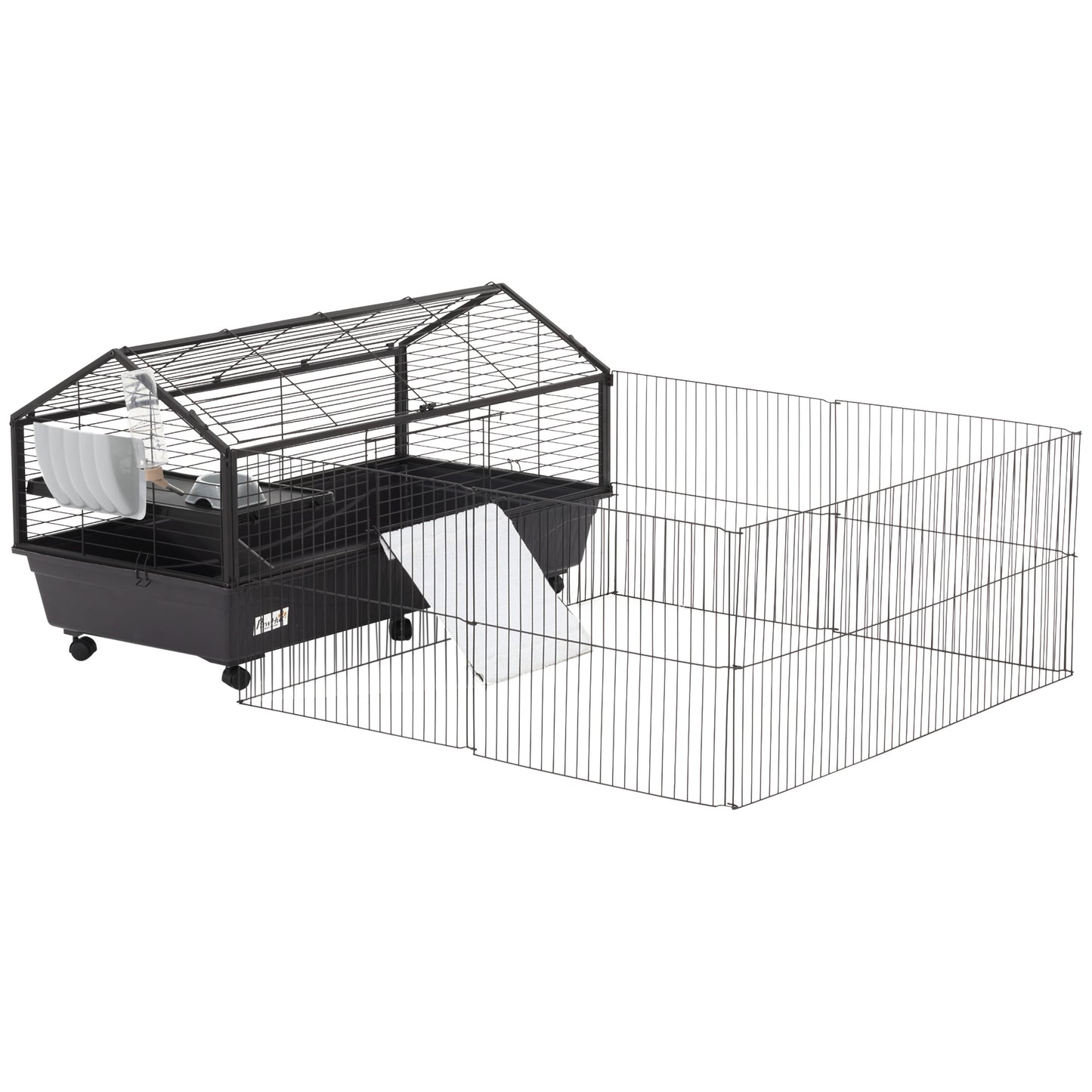 Small Animal Playpen/Small Animal Cage with More Access to Pet & Love Animal Guinea Pig Cage Hedgehog Cage with Water Bottle Water Bowl Small Animal House & Habitat Accessories 47inches L