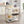 Dimakai White MDF Base with MDF Laminate Top Rolling Kitchen Cart