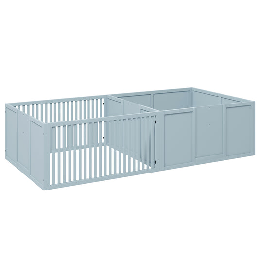 Whelping Box for Dogs Built for Mother's Comfort, Dog Whelping Pen with Removable Doors, Puppy Playpen for Indoors, Newborn Puppy Supplies & Essentials, 81inches x 39inches x 20inches, Gray