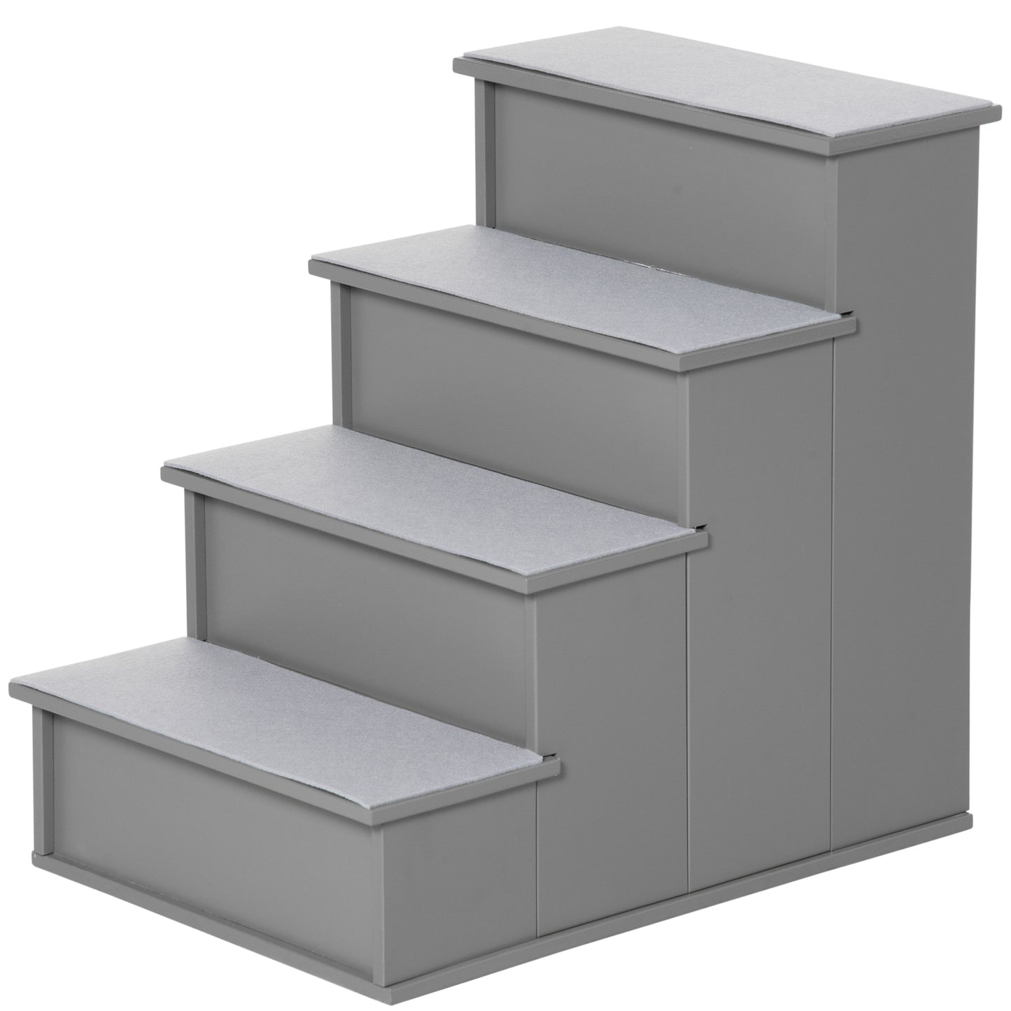 Pet Stairs Small Pet Steps with Cushioned Removable Covering for Dogs and Cats Up To 22 Lbs. Grey