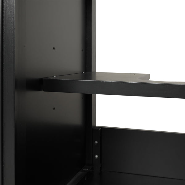 20" Bathroom Vanity with Sink, Bathroom Cabinet with Soft Closing Door, Storage Rack and Adjustable Shelve, Black